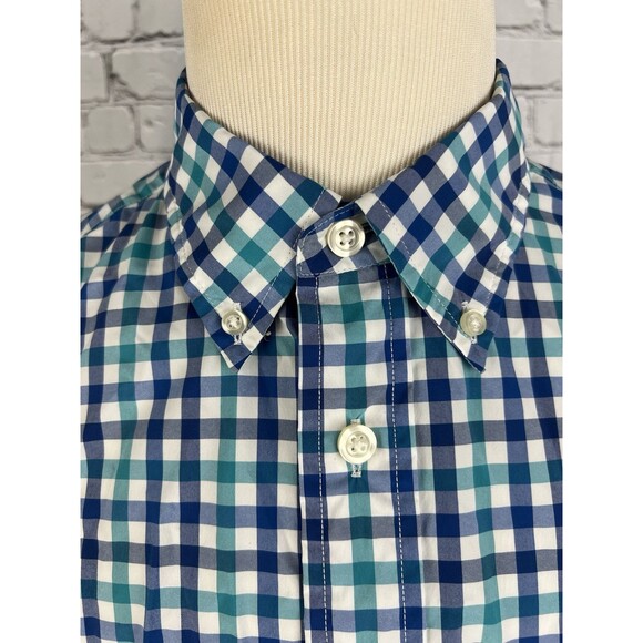 Orvis Nonstop Twill Active Fit Shirt Mens SZ Large Nylon Blue,White - Picture 8 of 9